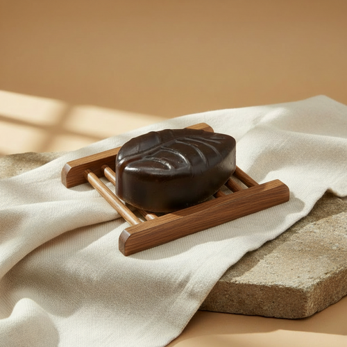 Jabonera de madera natural
